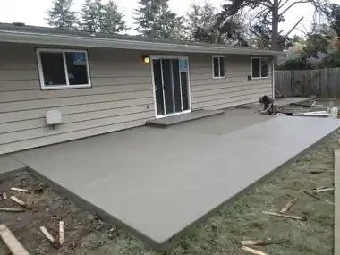 Backyard Slab by Redmond Concrete, Puget Sound area