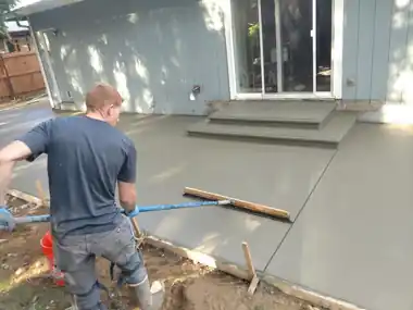 Back Patio & Steps by Redmond Concrete, Puget Sound area