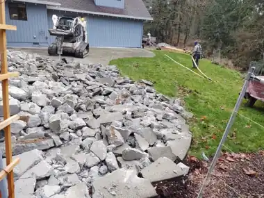 Hillside Driveway Tear-Out by Redmond Concrete, Puget Sound area