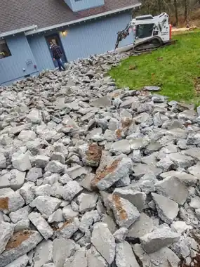 Hillside Driveway Tear-Out: concrete demolition work by Redmond Concrete, concrete contractor serving Redmond (photo 3 of 3)