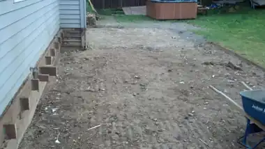 Large Backyard Patio in Bothell, WA: concrete patio and wall work by Redmond Concrete (photo 2 of 6)