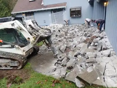Garage & Patio Tear-Out and Pour: concrete demolition work by Redmond Concrete, concrete contractor serving Bothell (photo 3 of 4)