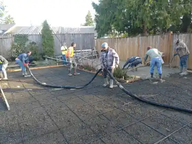 Side-Yard Slab Pour by Redmond Concrete, Puget Sound area